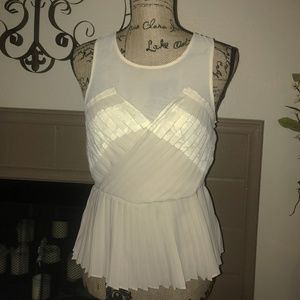 Pins & Needles | Sleeveless Sheer Pleated Blouse